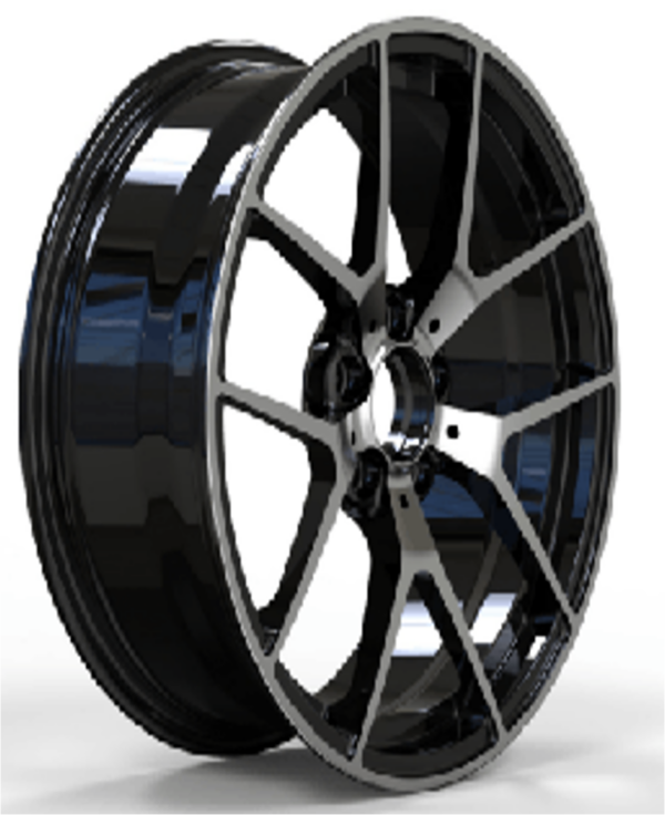 19X9.0 WF Aftermarket Wheel ML8022-3 Gunmetal Machine Face 5X112/66.45, ET 42 mm