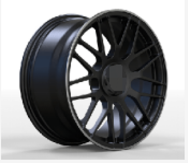 19X8.0 WF Aftermarket Wheel ML0025-6 Matt Black Machine Lip 5X112/66.45, ET 38 mm