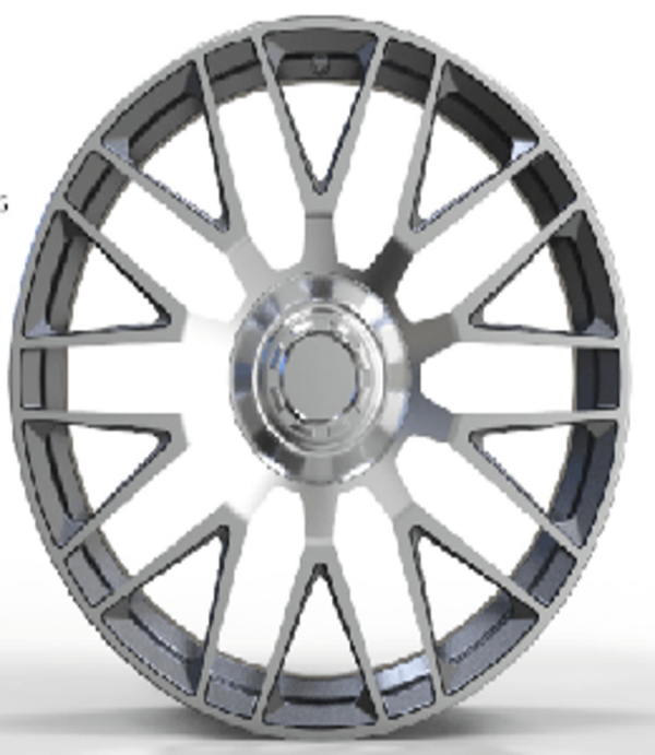 19X8.5 WF Aftermarket Wheel ML0052-1L Gunmetal Machine Face 5X112/66.45, ET 36 mm