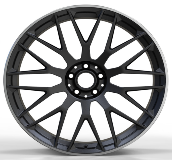 23X11.5 WF Aftermarket Wheel ML0131-6 Matt Black Machine Lip 5X112/66.45, ET 47 mm