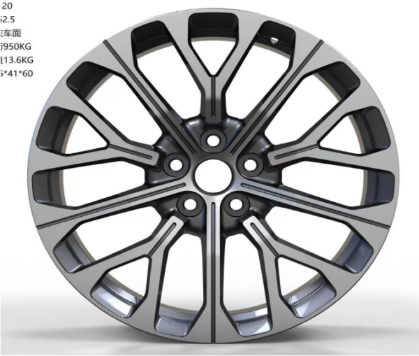 20X8.5 WF Aftermarket Wheel ML0356-3 Matt Gunmetal 5X120/62.5, ET 35 mm