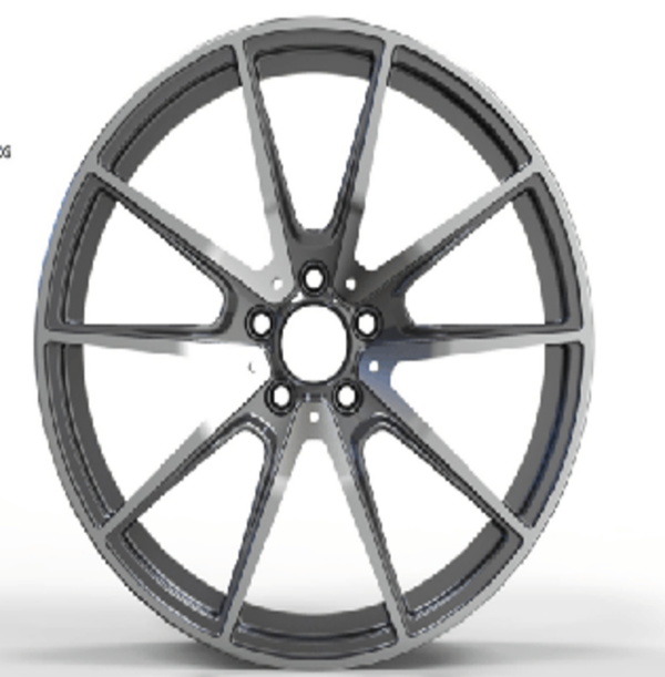 20X9.5 WF Aftermarket Wheel ML0060-2-2 Gunmetal Machine Face 5X112/66.45, ET 43.5 mm