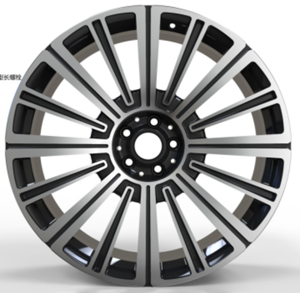 23X10.0 WF Aftermarket Wheel ML8078-5 Black Machine Face 5X112/66.45, ET 45 mm