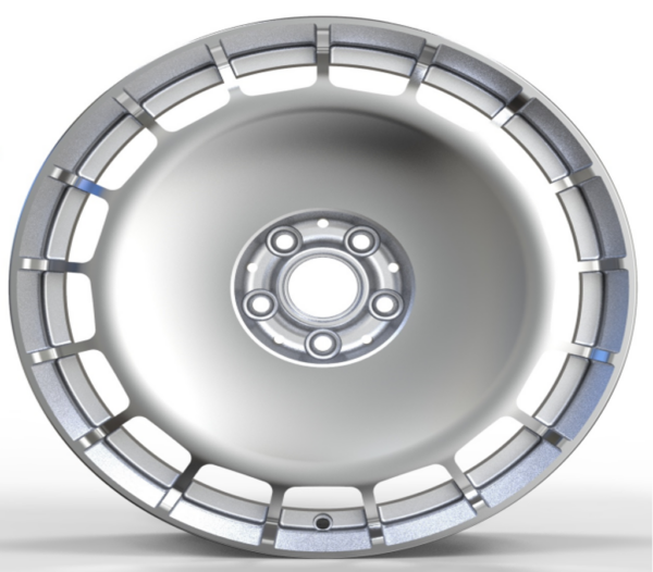 20X9.5 WF Aftermarket Wheel ML0106-4 Silver Machine Face 5X112/66.45, ET 43.5 mm