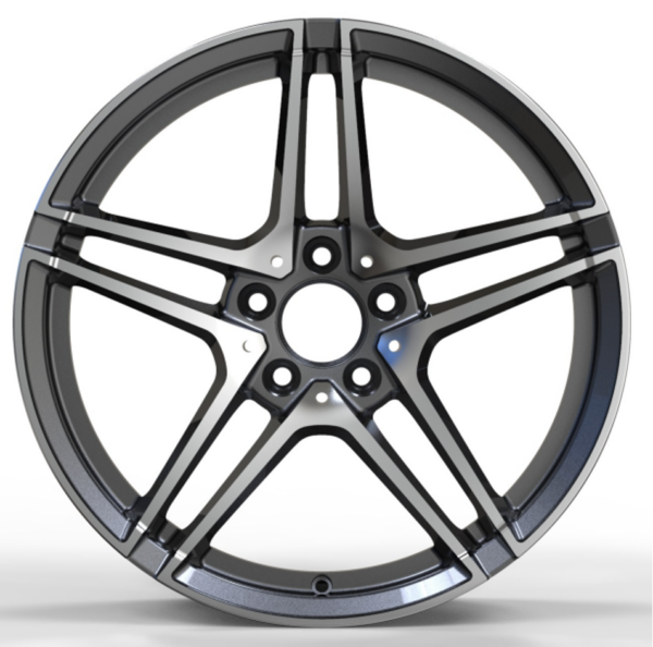 19X9.0 WF Aftermarket Wheel ML0115-2 Gunmetal Machine Face 5X112/66.45, ET 42 mm