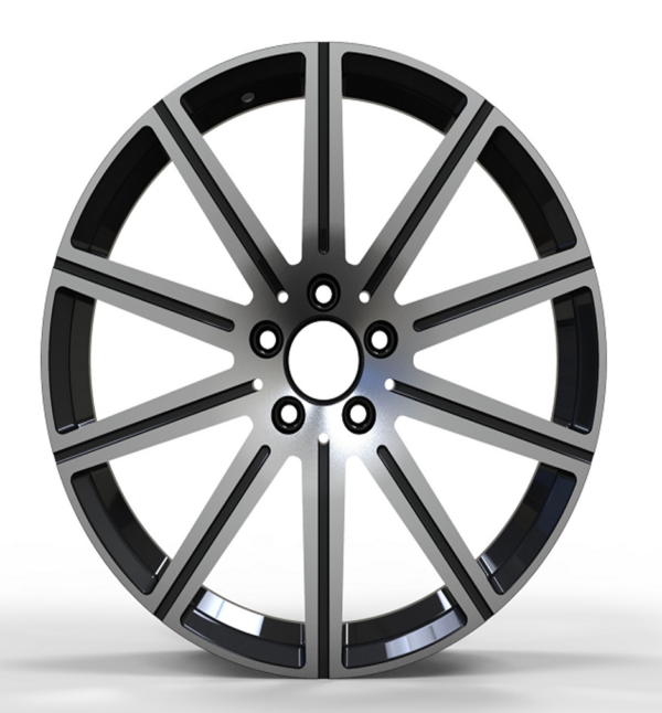 19X8.5 WF Aftermarket Wheel ML0174-1 Black Machine Face 5X112/66.45, ET 42 mm