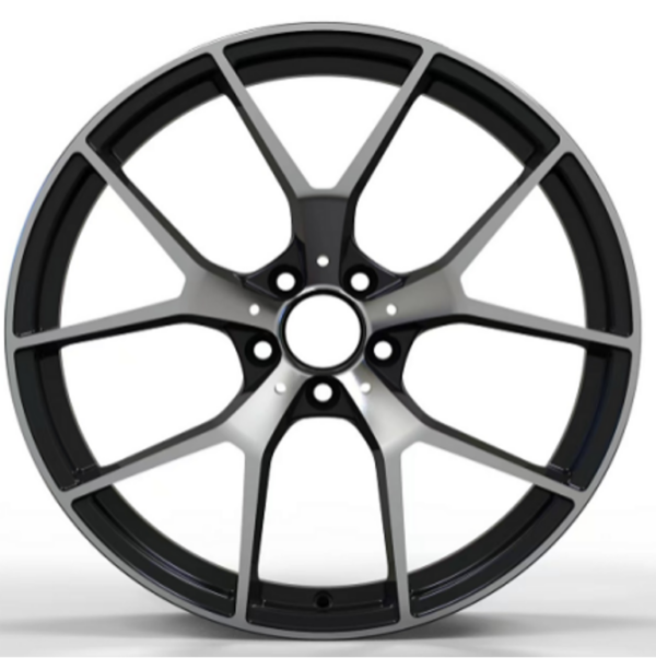 20X8.5 WF Aftermarket Wheel ML0229-2 Black Machine Face 5X112/66.45, ET 36 mm