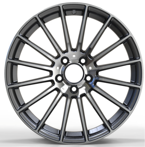 18X8.0 WF Aftermarket Wheel ML0372 Gunmetal Machine Face 5X112/66.45, ET 38 mm