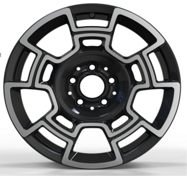 21X9.0 WF Aftermarket Wheel ML0082 Black Machine Face 5X120/62.5, ET 38 mm