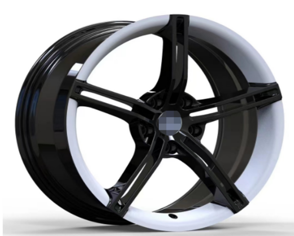 20X9.5 WF Aftermarket Wheel ML0073-3 Black , White 5X130/71.56, ET 61 mm