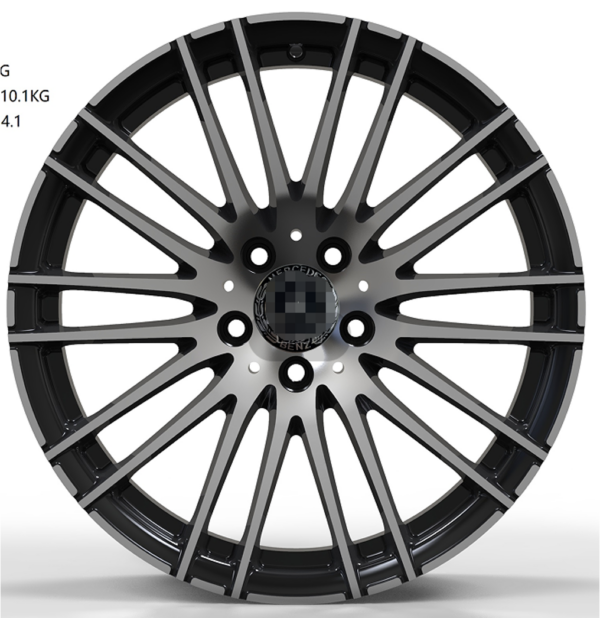 18X9.0 WF Aftermarket Wheel ML0388-2 Black Machine Face 5X112/66.45, ET 42 mm