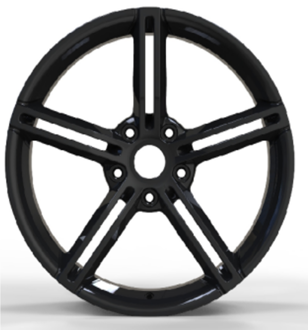 20X11.0 WF Aftermarket Wheel LH073-1 Glossy Black 5X130/71.6, ET 60 mm