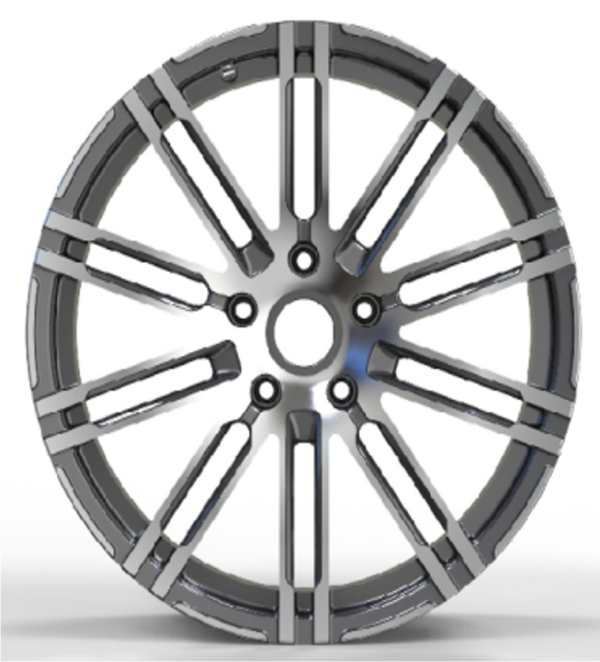 20X9.5 WF Aftermarket Wheel ML0075-2 Gunmetal Machine Face 5X130/71.56, ET 65 mm