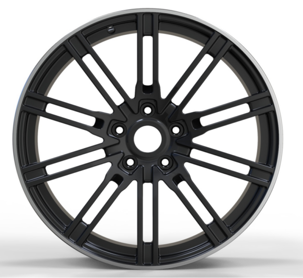 20X9.5 WF Aftermarket Wheel ML0146 Glossy Black Machine Lip 5X130/71.56, ET 46 mm