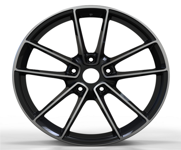 20X8.5 WF Aftermarket Wheel ML0185 Black Machine Face 5X130/71.56, ET 45 mm