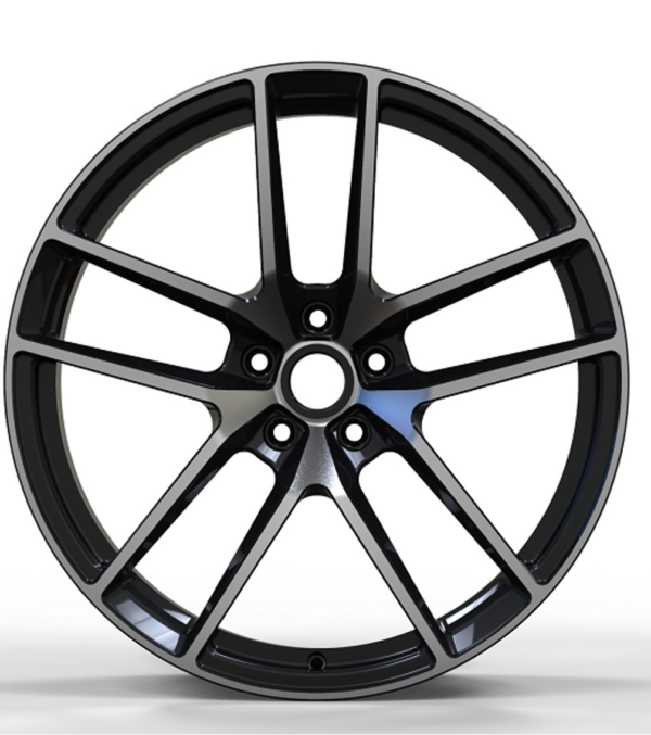 20X10 WF Aftermarket Wheel ML0283-1 Black Machine Face 5X112/66.5, ET 19 mm