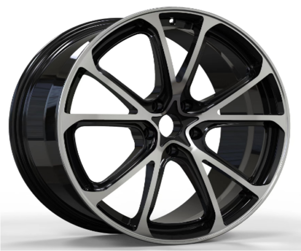 21X9.0 WF Aftermarket Wheel ML0472 Black Machine Face 5X120/62.5, ET 38 mm