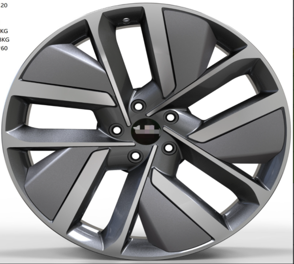 21X9.0 WF Aftermarket Wheel ML0418-1 Gunmetal Machine Face 5X120/62.5, ET 45.5 mm