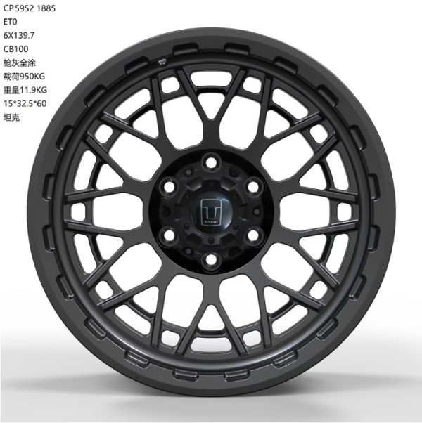 17X8.5 WF Aftermarket Wheel ML0442-1 Matte Gunmetal Gray 6X139.7/106.1, ET 10 mm