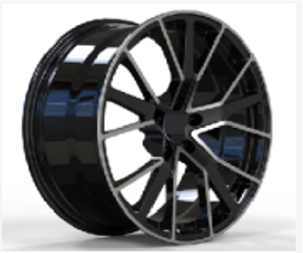 20X9.0 WF Aftermarket Wheel ML0010 Black Machine Face 5X112/66.45, ET 30 mm