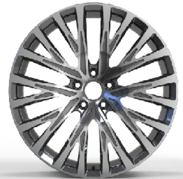 18X8.0 WF Aftermarket Wheel ML0050 Gunmetal Machine Face 5X112/66.45, ET 35 mm