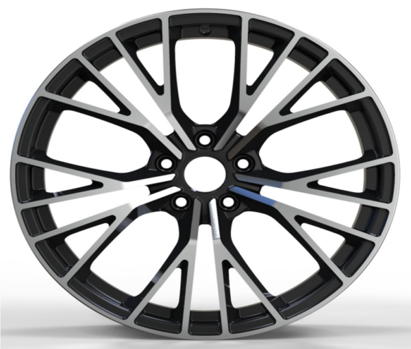 19X8.5 WF Aftermarket Wheel ML0083 Black Machine Face 5X112/66.45, ET 30 mm